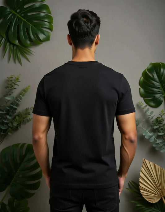 Blue Butterfly Galaxy T-Shirt | ZMAMA Fashion Black Graphic Tee for Men
