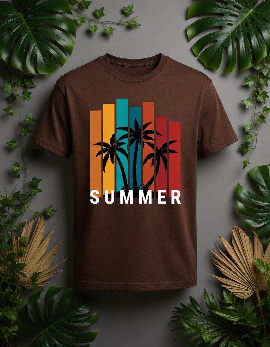 Summer Vibes Palm Graphic T-Shirt – Stylish Casual Wear for Men