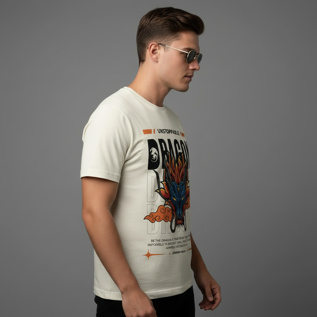Unstoppable Dragon Graphic T-Shirt for Men | Bold Streetwear Tee