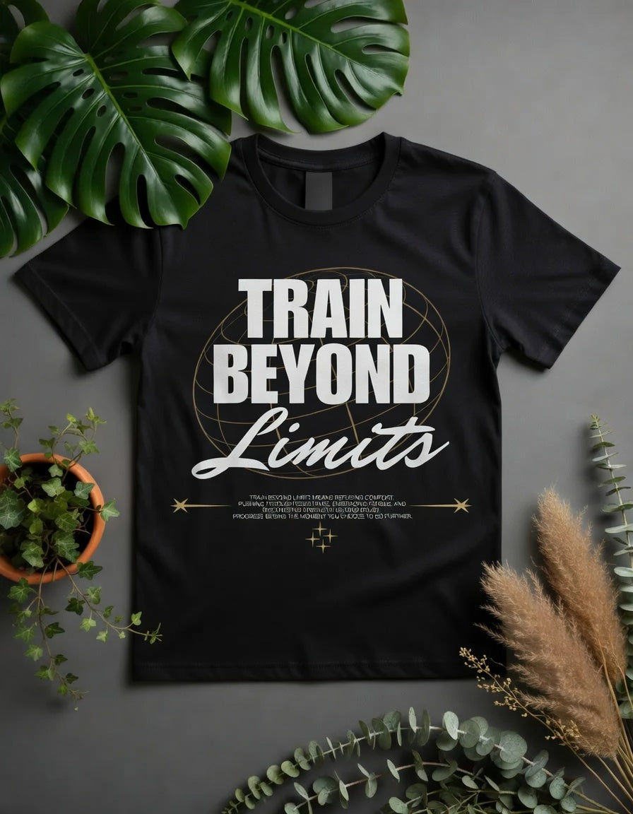 Train Beyond Limits Graphic Half Sleeve T-shirt | Zhama Fashion