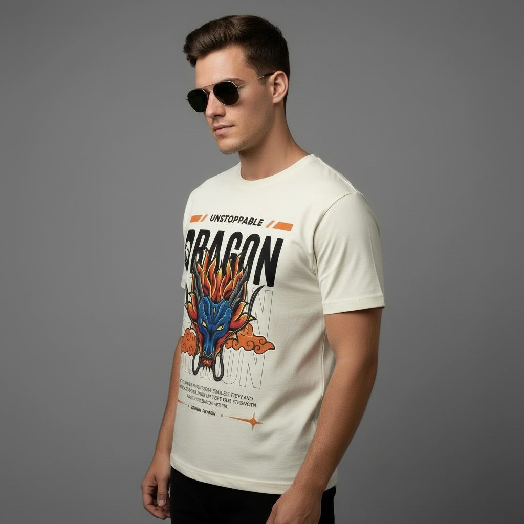 Unstoppable Dragon Graphic T-Shirt for Men | Bold Streetwear Tee