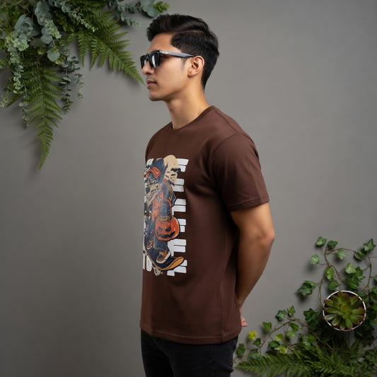 Retro Skater Werewolf Graphic Tee – Trick-or-Treat Halloween T-Shirt| ZHAMA FASHION